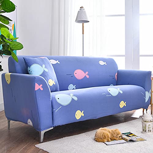 Housses canapé 4 places poisson extensible et lavable