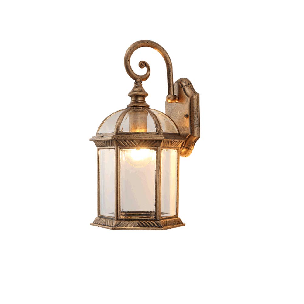 Lumière murale lanterne en verre étanche extérieur luminaire aluminium pour ampoule Edison