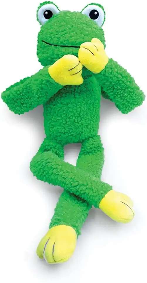 Brinquedo de Pelucia Sapo Bichinho Mordedor Interativo para Cães Pet com Apito Som