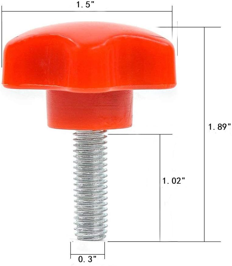 JeCar Red 8 Hard Top Quick Removal Tee Knobs Kit Compatible with Jeep Wrangler 2007-2024 JK JKU JL JLU Sports Sahara Freedom Rubicon X 2 4 Door Accessories