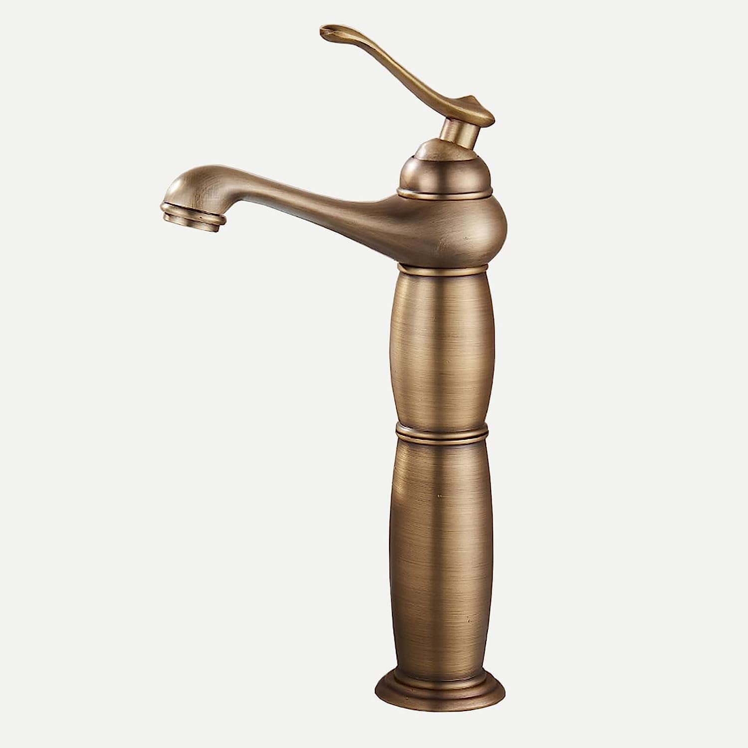 Mitigeur rétro en laiton antique pour lavabo monotrou au charme vintage