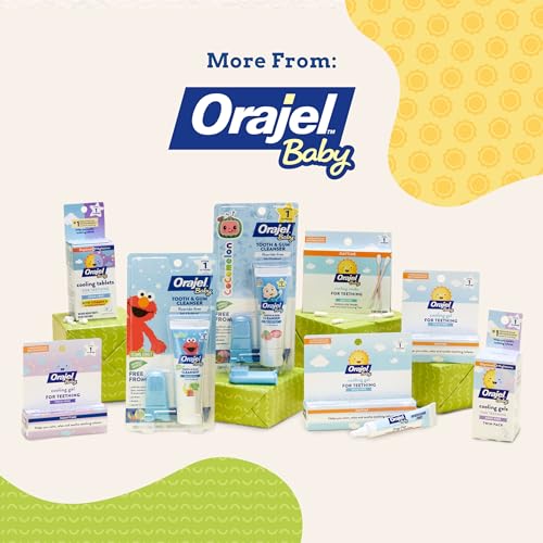 orajel baby cooling tablets for teething with vitamin d 100 quick dissolve tabletswhite