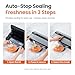 Vacuum Sealer for Food - 90kpa Vacuum Sealer Machine with Bags Storage and Built-in Cutter, Food Sealer with External Vac Function, Dry Moist Modes, Bag Roll included, Stainless Steel