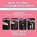 GOO GOO I Tip Hair Extensions Real Human Hair, 16inch 50g 100S, Cold Fusion I Tip Hair Extensions, Invisible Remy Hair, 1 Jet black