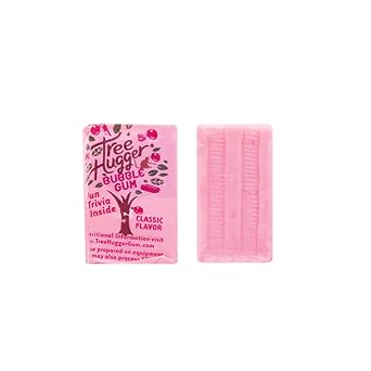 Tree Hugger Classic Bubble Gum Sweetened with 100% Tooth Friendly Xylitol, 1.4 oz /8 Pieces Per bag (Pack of 12 Bags)