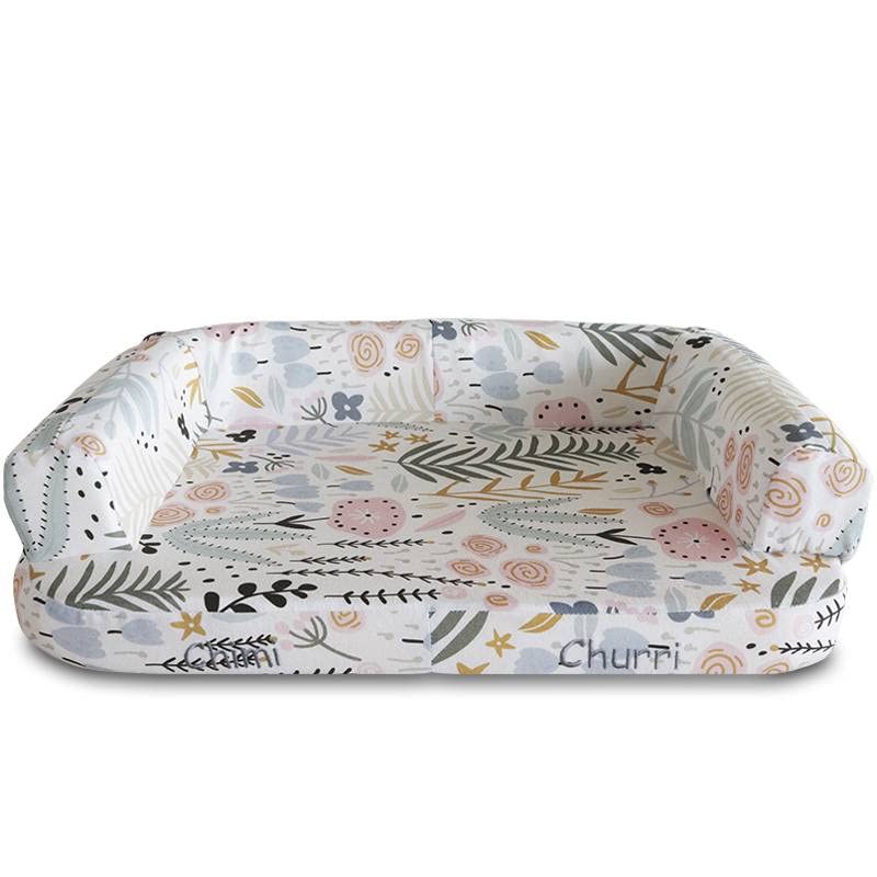 Ventadecolchones - Cama Ortopédica para Perro Deluxe Desenfundable - Pequeña: 70 x 50 cm - Loneta Exterior Antimanchas Colorida - 7 cm de Espuma