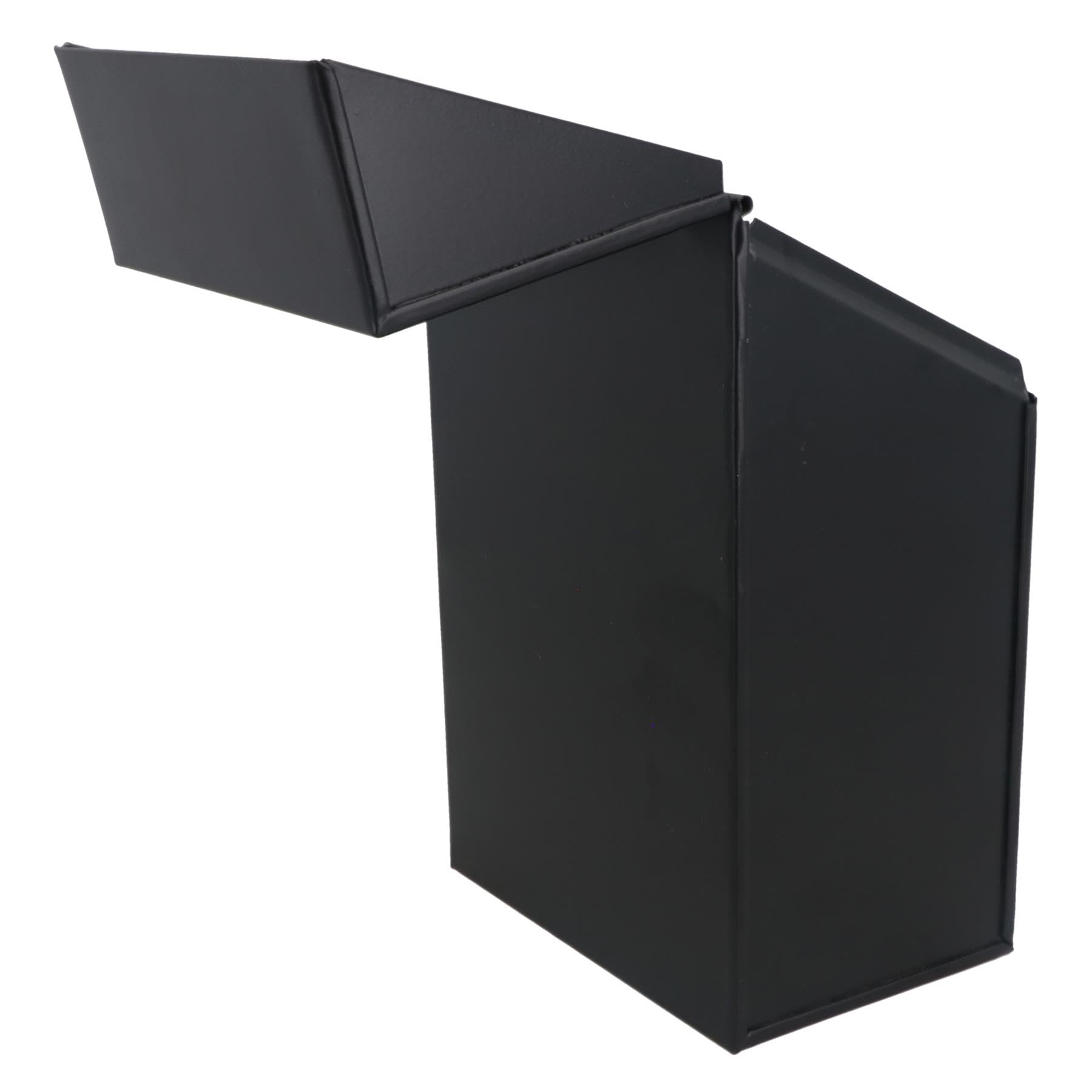 AB Tools Boîte de rangement en métal pour allumettes avec couvercle rabattable Noir
