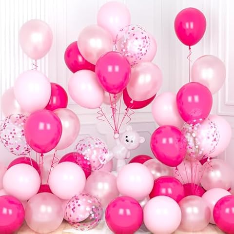 Ousuga 30 pcs Pink Balloons Set Cover
