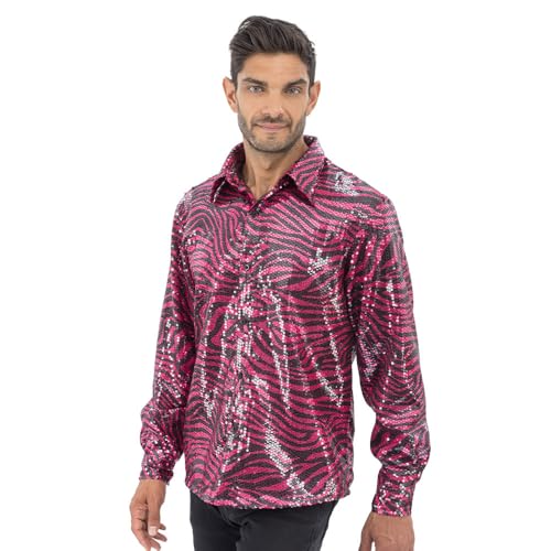 Chemise scintillante homme look animalier pour briller en boîte de nuit
