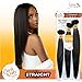 Sensationnel Curls kinksandco synthetic bundles - straight multibundle quick weave hair for natural 3c to 4c hair textures (14 16 18 inch, T1B/30)