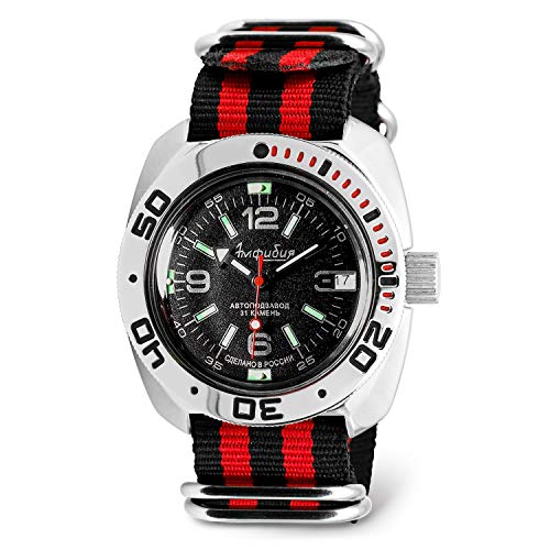 Image of VOSTOK | Classic Amphibian Automatic Self-Winding Russian Military Diver Wrist Watch | WR 200 m | Fashion | Business | Casual Men