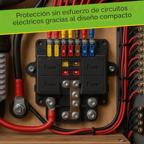 Portafusibles Mega y Midi Offgridtec con busbar y carcasa protectora 3