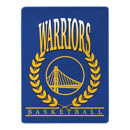 Northwest NBA Golden State Warriors Silk Touch Throw Blanket - Official NBA Licensed, Ultra-Soft Fleece | Cozy Game Day Essential for Fans, Unisex Gift, 46" x 60"