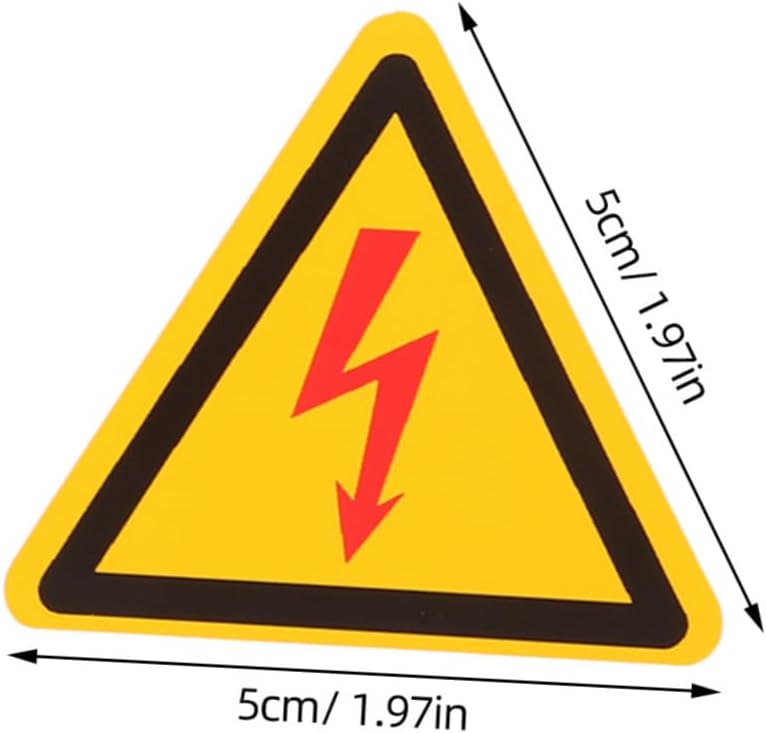 MAGICLULU 4pcs High Voltage Warning Stickers Electric Panel Labels Caution Electric Signs Self-Adhesive Safety Tags for Electrical Panels and Equipment