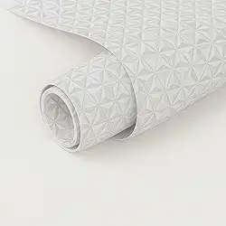 Papel de Parede 3D Cinza Claro Geometrico Adesivo Autocolante Rolo 5m x 45cm Sala Quarto