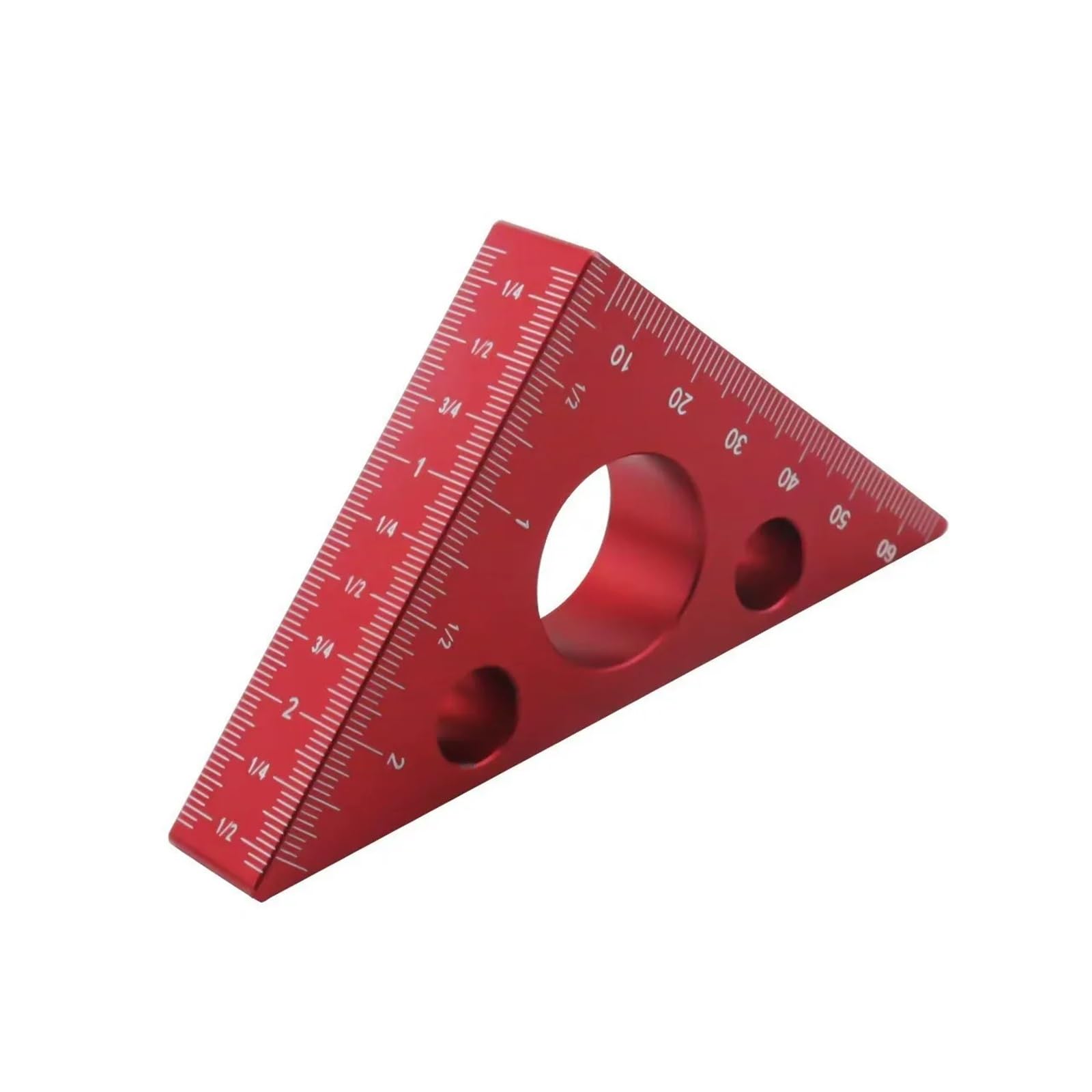 Gauge Blocks, Right Angle Ruler,Aluminum Triangle w/Both and Metric Scales Machinist Carpenter's Square Height Measuring Tool(Rosso)
