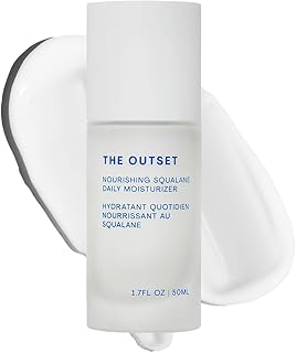 The Outset Squalane Daily Face Moisturizer, Hydrating Barrier Repair Face Cream, Non-Comedogenic, Fragrance-Free, Gluten Free Clean Vegan Facial Moisturizer for Sensitive & All Skin Types – 1.7 fl oz