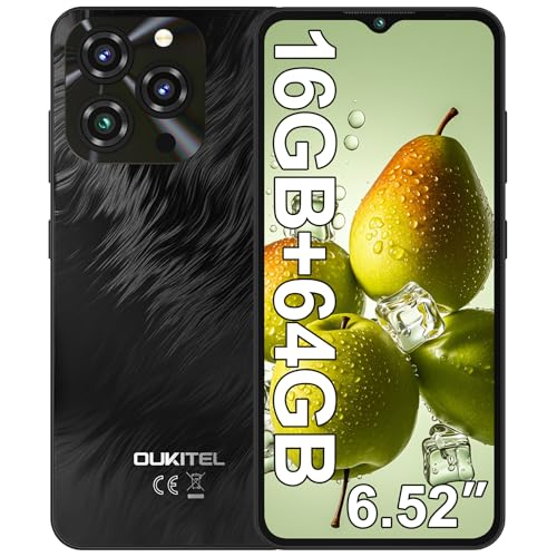 OUKITEL C3 Smartphone Ohne Vertrag, 16GB +64GB/ 1TB Handy Ohne Vertrag, 6.52\" HD+ Handy Günstig, 5000mAh Smartphone Android, 13MP+5MP, Dual 4G SIM Simlockfreie Handys/Face ID/OTG/GPS/ 3.5mm Jack