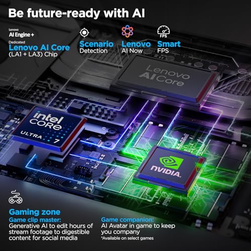 Image of Lenovo Legion 5 2025 Intel Core Ultra 7 255HX| NVIDIA RTX 5060 8GB (32GB RAM /1TB SSD /WQXGA OLED /165Hz /15.1 inch(39.6cm) /Windows 11 /Office 2024+AI Now /Black /1.9Kg),83F0005WIN AI Powered Gaming Laptop