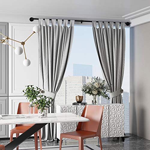 Industrial Curtain Rod, Simple Curtain Rod, Black Outdoor Curtain Rod, Rustic Curtain Rod, Room Divider Curtain Rod, Black (28-48") #TOP6