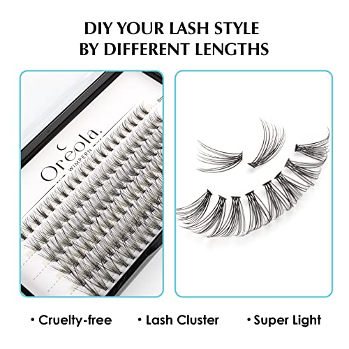 Oreola Natural Single Fake Lashes Individual False Lashes Cluster for DIY Eyelash Extensions at Home 0.07D 8-14mm Cluster Lashes 120Pcs Lash Bundles Reusable - Image 4