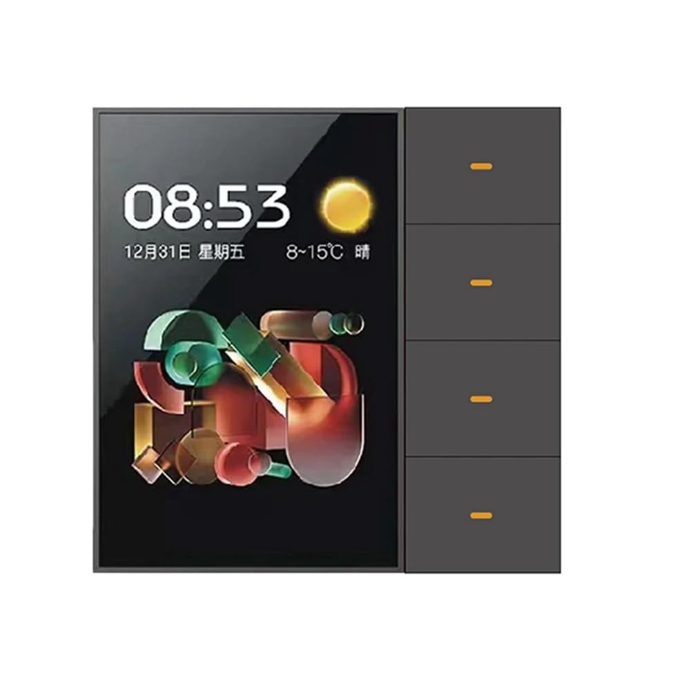 Tuya Zigbee 3.5 Pollice Smart Wall Switch Touch Screen 4 Gruppi Interruttore Sensore Radar Scena 8 Vie Interruttore Dimming Casa Intelligente C