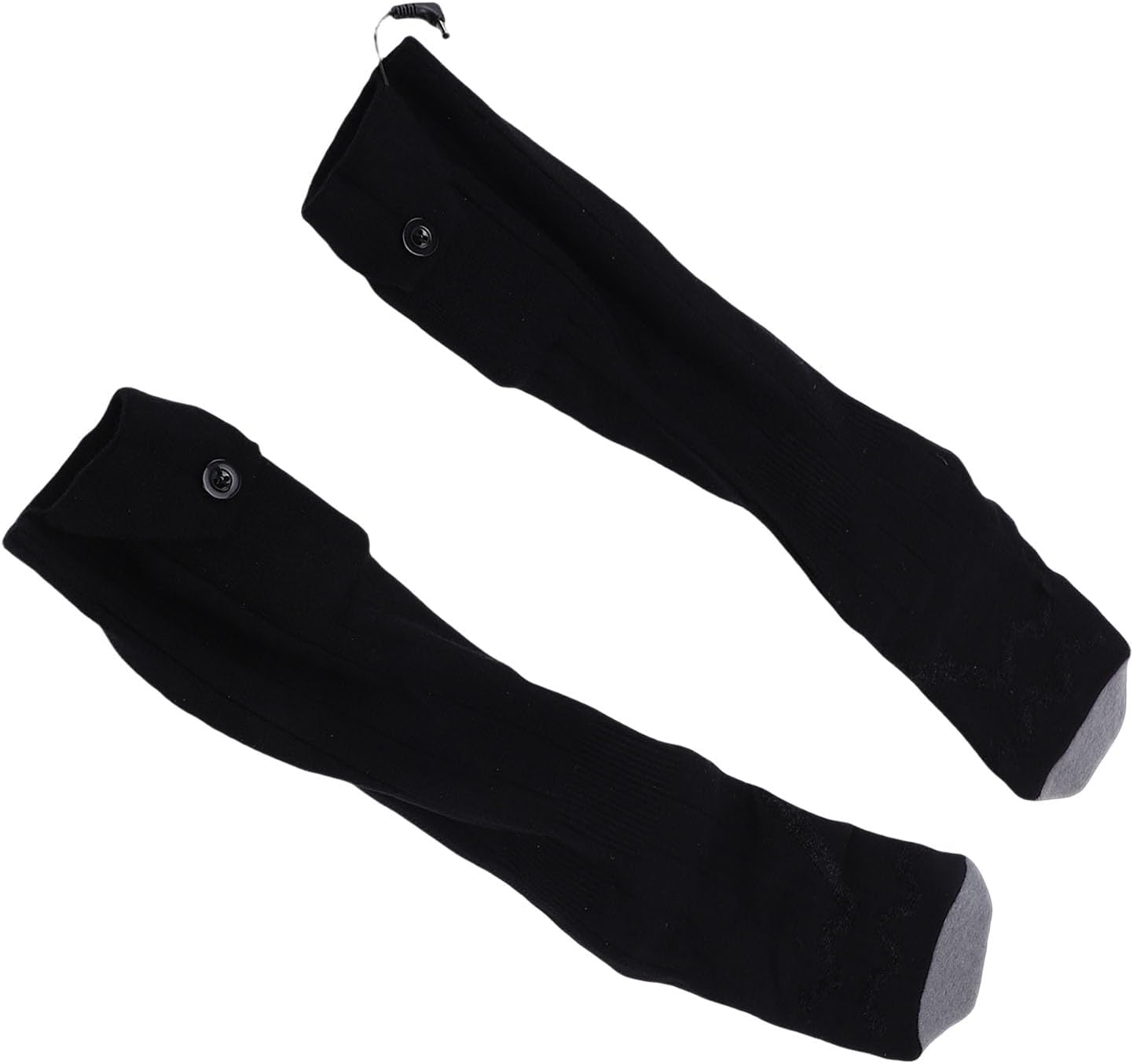 Qinlorgo Heated Socks, Rechargeable Washable Electric Foot Warmer for Men Women, 4 Heating Levels 30 to 65C Foot Warmer with 5000mAh Battery, Ideal for Camping, Skiing, Cycling, Fishing &