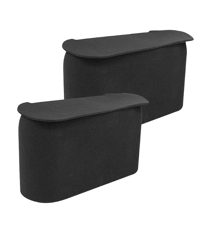 JAVOedge Lixeira Automotiva Pequena Flexível com Tampa Preta para Bolsos de Porta, Kit com 2 unidades