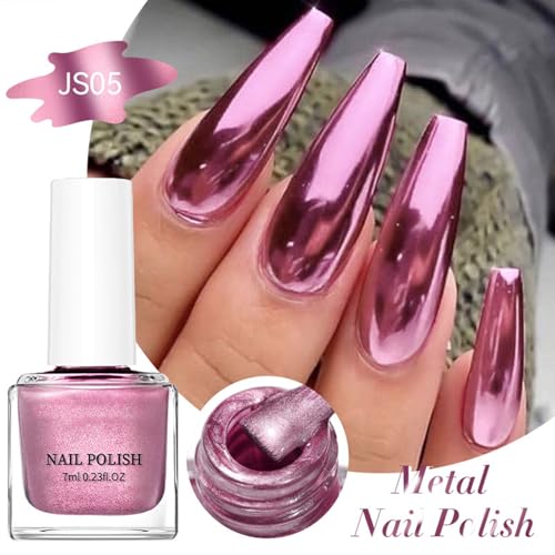 Esmalte de uñas efecto espejo brillante y colorido de secado rápido 2