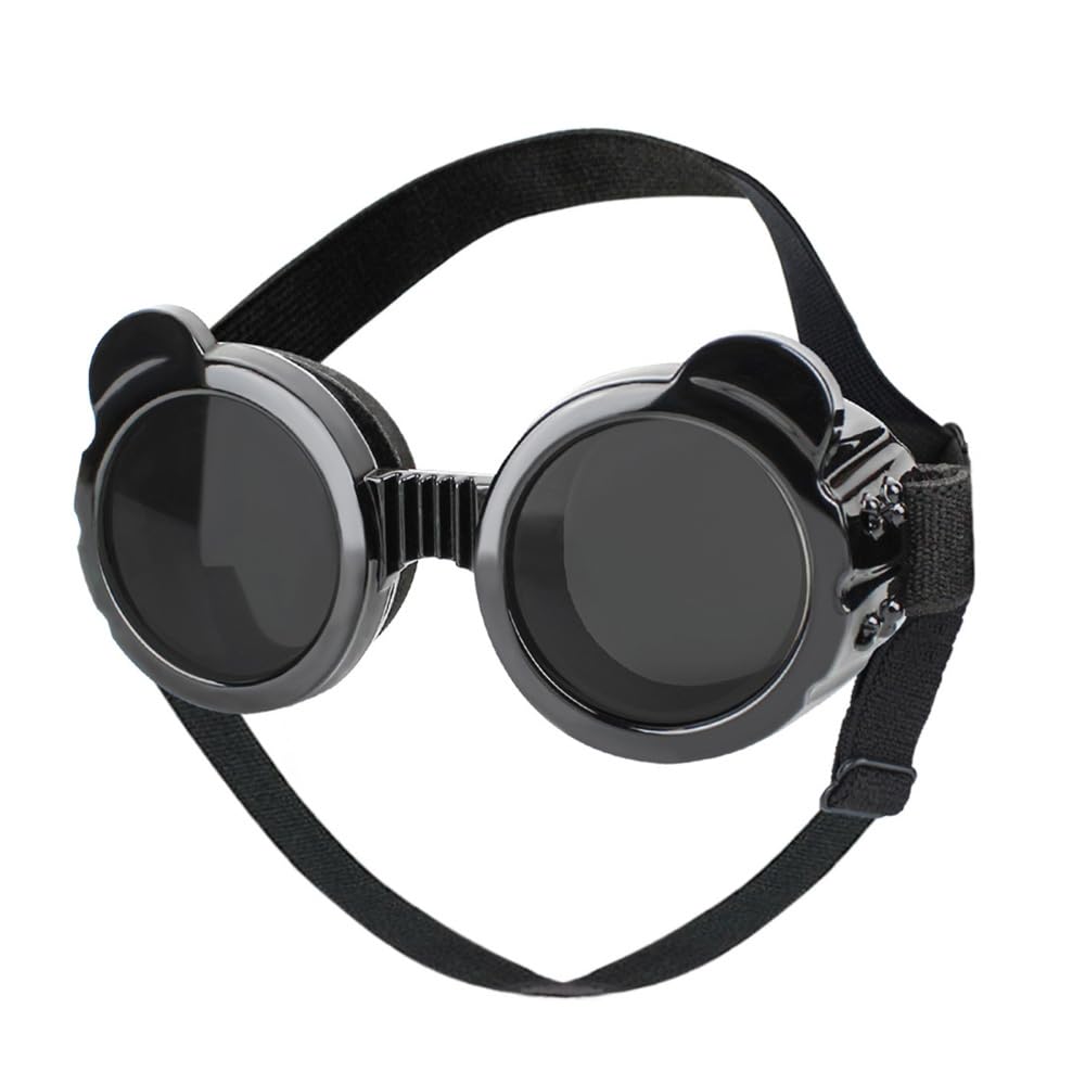 Dog Goggles, Anti-UV Doggy Sun Glasses Windproof Anti-Fog Puppy Glasses with Adjustable Straps for Cats Small Medium Dogs Riding Driving