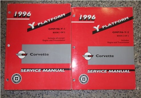 1996 Chevy Corvette Service Shop Repair Manual Set OEM (2 voume set