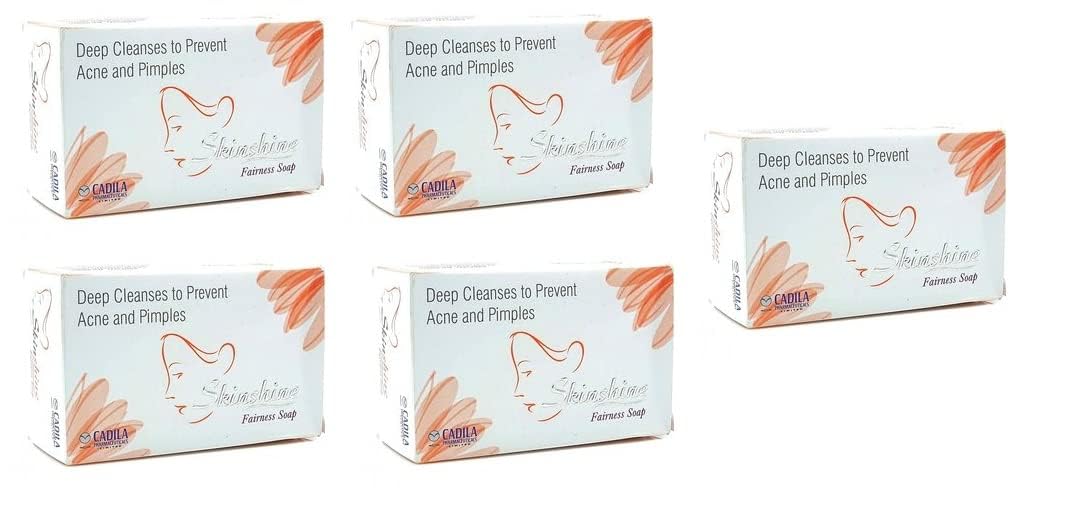 mak-up Skinshine Fairness Bar Soap for Acne Prone Oily Skin item 75 GRM Pack of 5