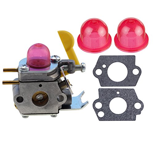 HIPA Repace Carburetor 530-071752 530-071822 with Primer Bulb for Poulan Craftman Weed Eater Featherlite SST25 FL20 FL20C FL23 FL26 FX26S FX26SC MX550 MX557 P1500 P2500 P3500 SST25C TE475Y TE475 XT260 XT700 Gas Trimmer