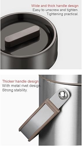 Miniatura 5 de Calentadores de alimentos, latas de alimentos aislados, cubos aislados para alimentos calientes y fríos, cómodos de llevar loncheras multicapa,