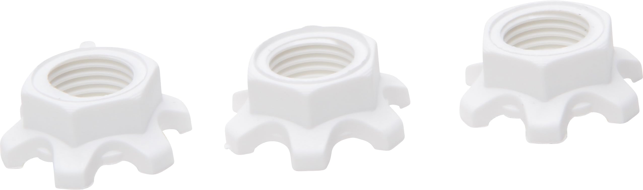 Kopp 370112086 Plastic Nut with M10 Thread, Pack of 3, White