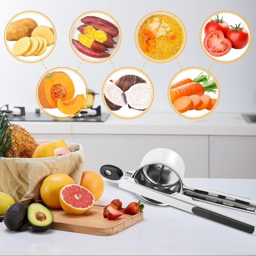 Foto von TOSAVGA Kartoffelpresse, Spätzlepresse Edelstahl, Spaghettieispresse mit 4 Austauschbare Sieb, Spagettieis Quetsche, Spaghetti Eispresse für Kartoffelpüree, Gemüsebrei, Obstsäfte