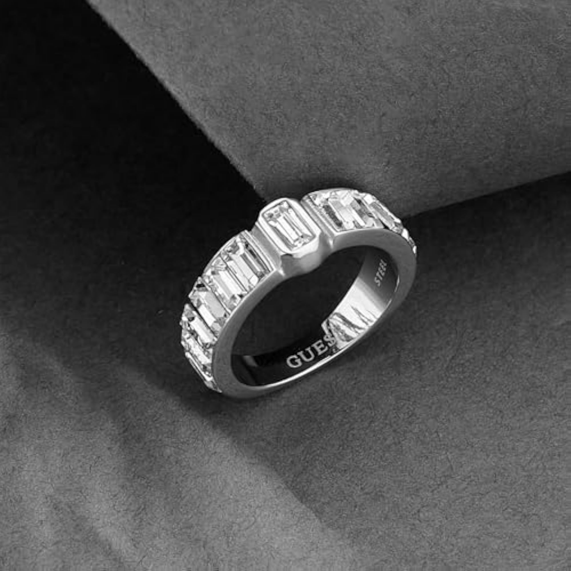 Women's Silver-Plated Stainless Steel Stackable Ring