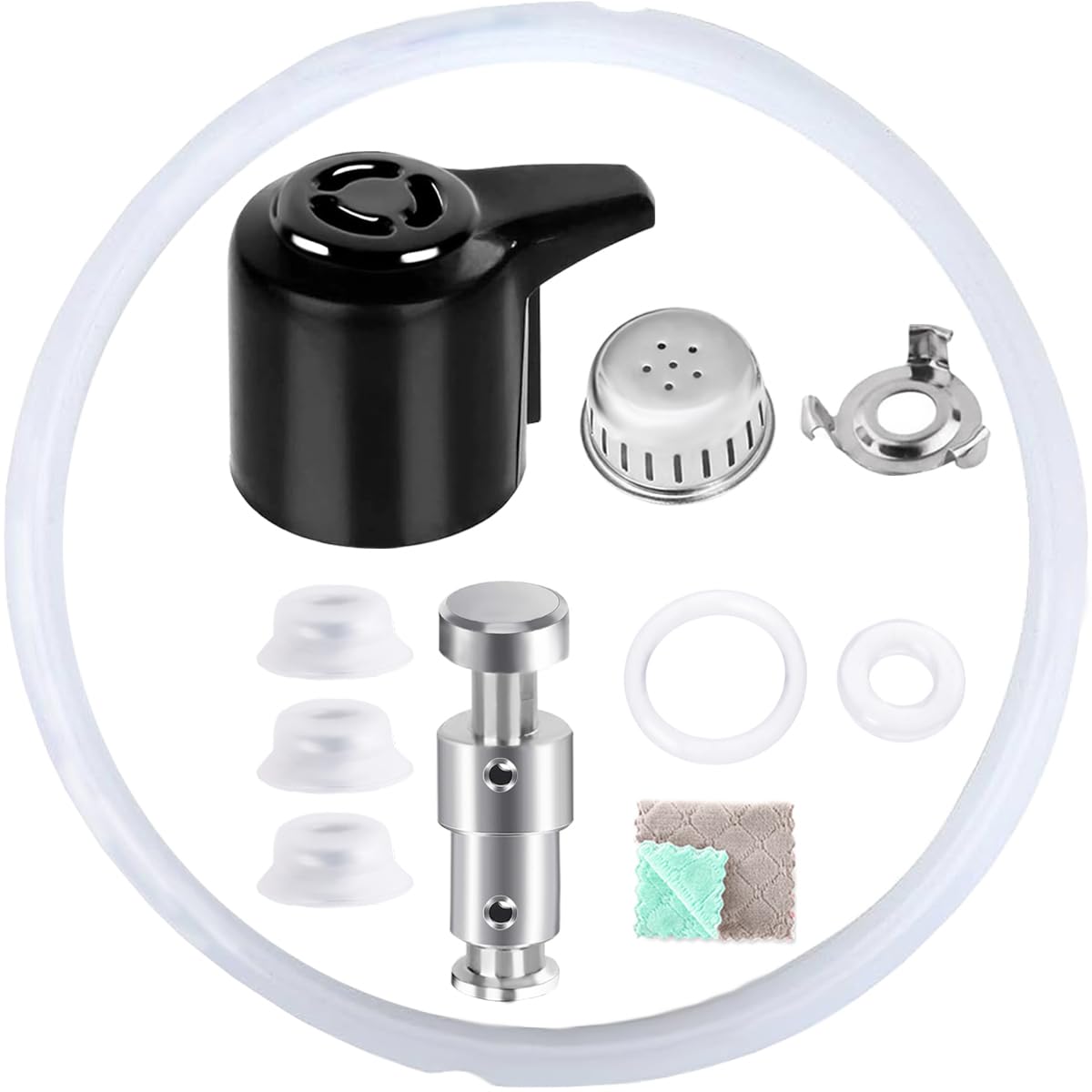 EATBALE Replacement Parts for Instant Pot Duo 5, 6 Quart Qt IP-DUO50 IP-DUO6 with Sealing Ring Steam Release Valve Float Valve Float Valve Gaskets Anti-Clog Shield Anti-Clog Shield Bracket