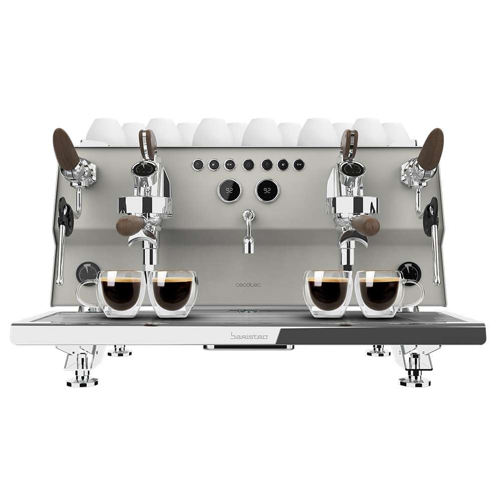 Cecotec Machine a Café Expresso Professionnelle Barista Baristeo Gastro. Pré-Infusion Réglable Pour Crème Parfaite, Pompe Rotative 9 Bars, Porte-Filtre 58 Mm, Chaudière Inox 10,5 L, Affichage PID