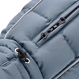 HUNTER Hundemantel Paxson Dachshund, Farbe: taubenblau, wasserabweisend & warm gefüttert, idealer Wetterschutz, reflektierend, für kleine Hunde mit langem Rumpf, Größe: 36