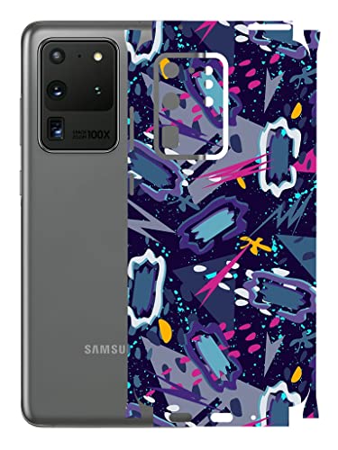 Image of AtOdds - Samsung Galaxy S20 Ultra Mobile Back Skin Rear Screen Guard Protector Film Wrap (Coverage - Back+Camera+Sides) (Abstract)
