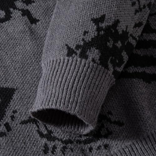 Men's Sweater Long Sleeve Crewneck Y2K Graphic Casual Knitted Pullover Sweater3