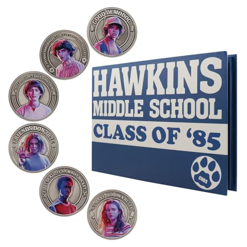 FaNaTtik Stranger Things Yearbook - Álbum de monedas coleccionables