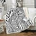 Zenghh Leopard Skin/Zebra Stripes Design Imitazione Coperta in Lana, Wild Wolf Tiger Pattern Struttura Animale Sherpa Pile Through Till, Divano Sedia Pieghevole Biancheria da Letto Piede di Viaggio