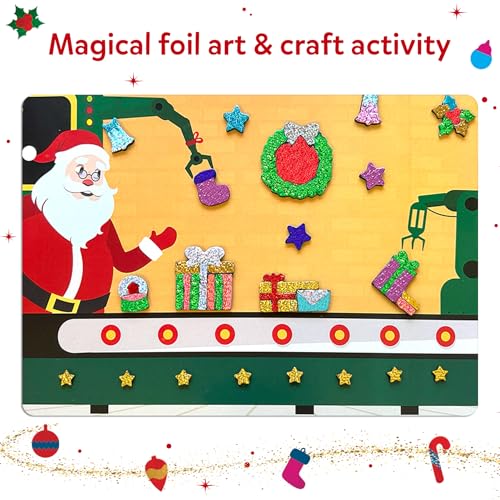 Image of Skillmatics Foil Fun - Holiday Magic, No Mess Art for Kids, Christmas Craft Kits & Supplies, DIY Creative Activity, Travel Toys, Gifts for Boys & Girls Ages 4, 5, 6, 7, 8, 9