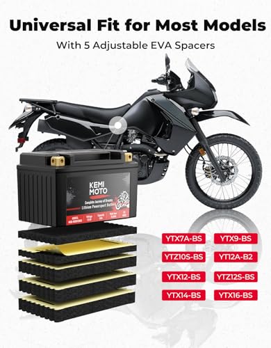 KEMIMOTO YTX14-BS Lithium Motorcycle Battery