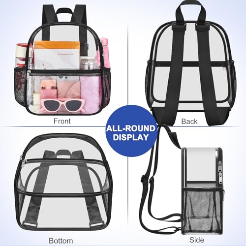 Oraben Clear Backpack Stadium Approved 12X11x6, Waterproof Clear Bag Stadium Backpack for Concert Work Sport Event3