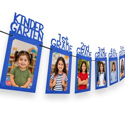Image of KatchOn, K-12 Graduation Photo Banner 4x6 - Large, 10 Feet | Kindergarten Grad Backdrop, Blue Decorations Class of 2026 | Grad Picture Display for Graduation Decorations 2026
