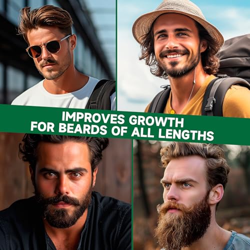 Image of MistySprite Men's Beard Growth Oil - 5% Biotin, Citrus Serenity Scent, 2 oz (Pack of 10) - Softens, Conditions, No Itch & Dandruff, Ideal Gift