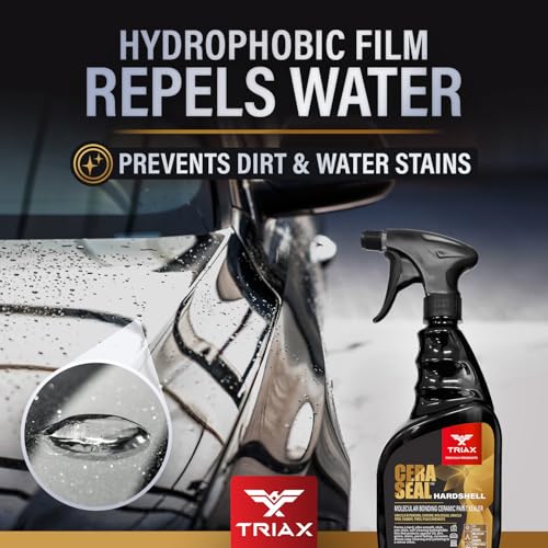 Image of TRIAX Nano Ceramic Paint Sealer & Protector - Hardshell Cera Seal Nano and Protector - Deep Reflective Shine - 100% Hydrophobic - UV Shield - Scratch Resistant (Pack of 2-23 Ounce)
